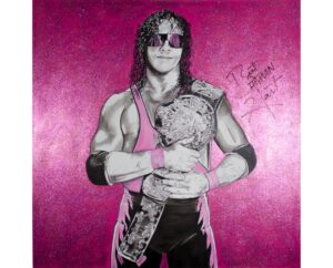 Bret Hart V 3.0 Pink Belt artwork by Kim Parrent