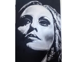 Portrait painting of the singer Fairuz, by Kim Parrent